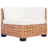 18 részes természetes rattan kanapészett