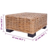 16 részes természetes rattan kanapészett