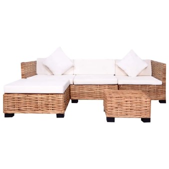 14 részes természetes rattan kanapészett