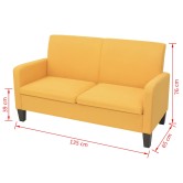 2 személyes sárga kanapé 135 x 65 x 76 cm 2 személyes sárga kanapé 135 x 65 x 76 cm