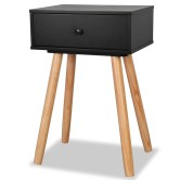 2 db fekete, tömör fenyőfa éjjeliszekrény 40 x 30 x 61 cm 2 db fekete, tömör fenyőfa éjjeliszekrény 40 x 30 x 61 cm