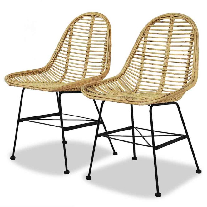 2 db természetes rattan étkezőszék 2 db természetes rattan étkezőszék