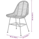 2 db természetes rattan étkezőszék 2 db természetes rattan étkezőszék
