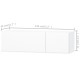 Fehér magasfényű faforgácslap tv szekrény 120 x 40 x 34 cm Fehér magasfényű faforgácslap tv szekrény 120 x 40 x 34 cm