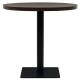 Kerek, sötét hamuszínű mdf/acél bisztró asztal 80 x 75 cm