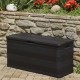 Fekete kerti tárolóláda 117 x 45 x 56 cm Fekete kerti tárolóláda 117 x 45 x 56 cm