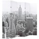 Fekete-fehér new york mintás paraván 200 x 170 cm Fekete-fehér new york mintás paraván 200 x 170 cm