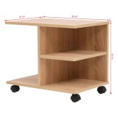 Tölgyfa színű gurulós polc 50 x 35 x 42 cm Tölgyfa színű gurulós polc 50 x 35 x 42 cm