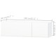 2 db fehér magasfényű furnér tv szekrény 120 x 40 x 34 cm 2 db fehér magasfényű furnér tv szekrény 120 x 40 x 34 cm