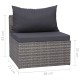 4-részes szürke polyrattan kerti ülőgarnitúra párnákkal 4-részes szürke polyrattan kerti ülőgarnitúra párnákkal