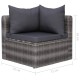 4-részes szürke polyrattan kerti ülőgarnitúra párnákkal 4-részes szürke polyrattan kerti ülőgarnitúra párnákkal