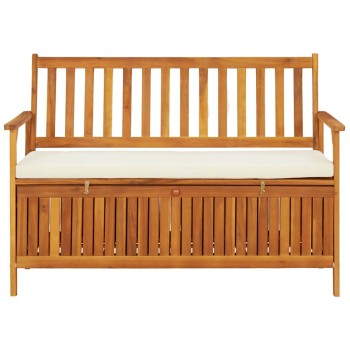 Tömör akácfa kerti xl tárolópad 120 x 63 x 84 cm