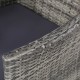11-részes szürke polyrattan kültéri étkezőszett párnákkal