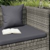 Szürke polyrattan kerti ágy 200 x 60 cm