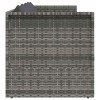 Szürke polyrattan kerti ágy 200 x 60 cm