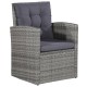 6-részes szürke polyrattan kerti bútorszett párnákkal 6-részes szürke polyrattan kerti bútorszett párnákkal