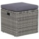 6-részes szürke polyrattan kerti bútorszett párnákkal 6-részes szürke polyrattan kerti bútorszett párnákkal