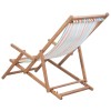 Többszínű összecsukható szövetkárpitos, favázas strandszék