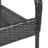 2 db fekete rakásolható polyrattan kültéri szék