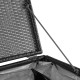 Fekete polyrattan kerti tárolóláda 150 x 100 x 100 cm Fekete polyrattan kerti tárolóláda 150 x 100 x 100 cm