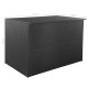 Fekete polyrattan kerti tárolóláda 150 x 100 x 100 cm Fekete polyrattan kerti tárolóláda 150 x 100 x 100 cm