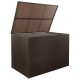 Barna polyrattan kerti tárolóláda 150 x 100 x 100 cm Barna polyrattan kerti tárolóláda 150 x 100 x 100 cm