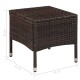 3 darabos barna polyrattan bisztrószett