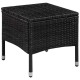 3 darabos fekete polyrattan bisztrószett