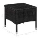 3 darabos fekete polyrattan bisztrószett