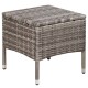 3 darabos szürke polyrattan bisztrószett