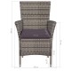 3 darabos szürke polyrattan bisztrószett