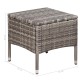 3 darabos szürke polyrattan bisztrószett