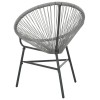 Szürke polyrattan kerti kagylószék