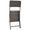 4 db barna összecsukható acél és hdpe kerti szék
