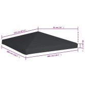 Szürke pavilon tetőponyva 310 g/m², 3 x 3 m Szürke pavilon tetőponyva 310 g/m², 3 x 3 m