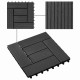 Faszegély járólap 11 pcs fekete 30 x 30 cm wpc
