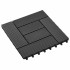Faszegély járólap 11 pcs fekete 30 x 30 cm wpc