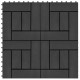 Faszegély járólap 11 pcs fekete 30 x 30 cm wpc
