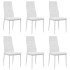 6 db fehér műbőr étkezőszék