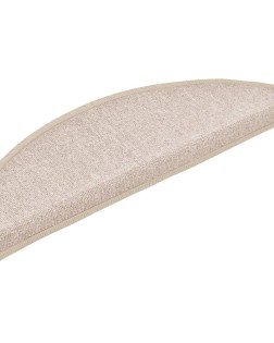 15 db lépcsőszőnyeg 56 x 17 x 3 cm bézs félkör alakú