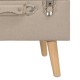 Bézsszínű kárpitozott tárolóülőke 40 cm