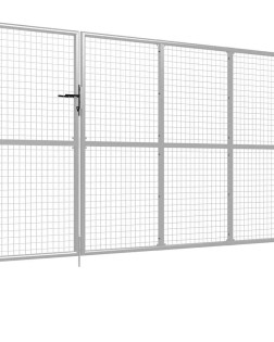 Ezüst színű acél kerti kapu 350 x 175 cm
