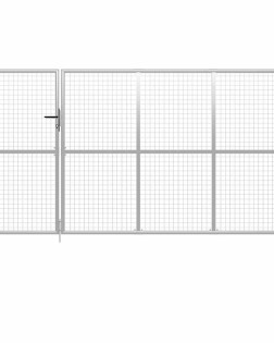 Ezüst színű acél kerti kapu 350 x 200 cm