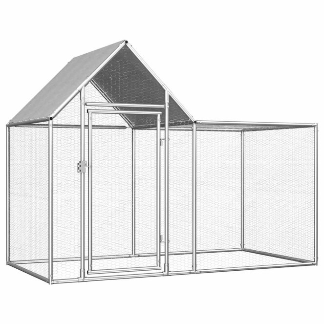 Horganyzott acél tyúkól 2 x 1 x 1,5 m Horganyzott acél tyúkól 2 x 1 x 1,5 m