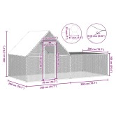 Horganyzott acél tyúkól 4 x 2 x 2 m