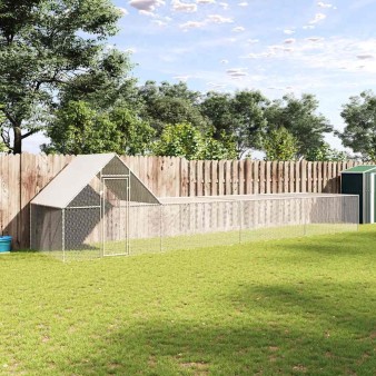 Horganyzott acél tyúkól 8 x 2 x 2 m