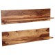 2 db tömör kelet-indiai rózsafa fali polc 118x26x20 cm