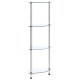 4 szintes átlátszó edzett üveg polc 30 x 30 x 100 cm