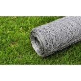 Ezüst horganyzott acél drótháló hatszögletű szemekkel 1 x 25 m Ezüst horganyzott acél drótháló hatszögletű szemekkel 1 x 25 m