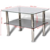 2 szintes üveg dohányzóasztal 2 szintes üveg dohányzóasztal
